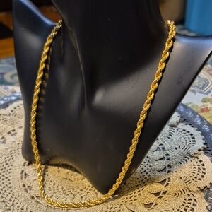 Monet Gold Twisted Chain Necklace